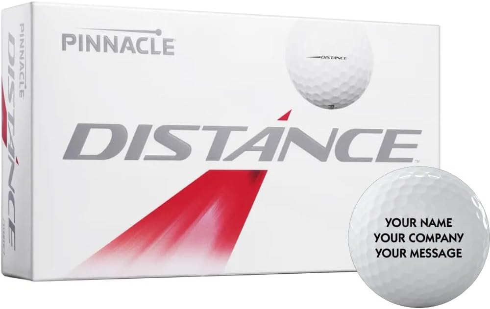 Pinnacle Distance Personalized Golf Balls - 15 Pack - 2025 Model