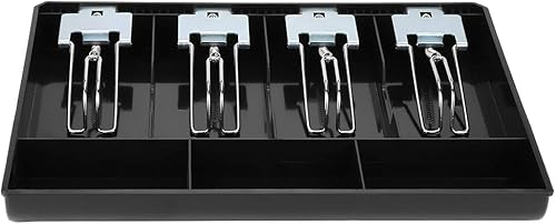 Caja registradora de cajón, caja de 3 colores, bandeja de inserción de caja registradora, cajero de repuesto, cuatro cajas con clip de metal para