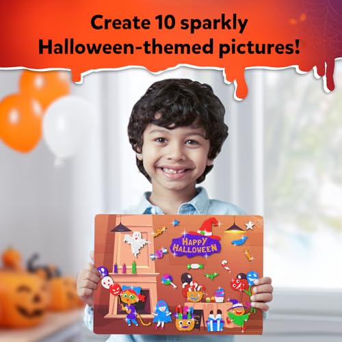 Image of Skillmatics Foil Fun Halloween Craft, Foil Art Activity, Gift for Kids | 200+ Stickers, Travel Toys, Mess-Free, Screen-Free, Fine Motor Skills, Boys & Girls Ages 4, 5, 6, 7, 8, 9