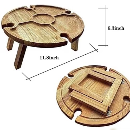 Table de Pique-nique Pliante Multifonctionnelle Portable Plateau Snack en Bois pour Voyage en Plein Air Camping Barbecue Plage Pique-nique Pique-nique Léger Facile à Transporter Design Peu encombrant