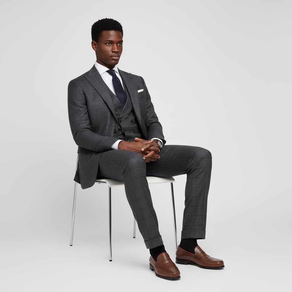 Zerimar Zapatos Castellanos Hombre | Mocasin Antifaz Piel Lisa | Zapatos de Vestir Hombre Fabricados en España