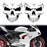 TOMALL Totenkopf-Aufkleber für Auto, Halloween, gruseliger Geist, Aufkleber, Totenkopf-Grafik für Auto, Motorrad, LKW, Fenster, Windschutzscheibe, Tür, Wand, lustig, selbstklebend,