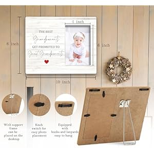 SRADMO Picture Frame New Great Grandparents Gift, Great Grandparents Baby Announcement Gifts, 10x8 Inch Tabletop Photo Frame, Promoted to Great Grandparents Picture Frame SRADMO Picture Frame New Great Grandparents Gift Great Grandparents Baby Announcement Gifts 10×8 Inch Tabletop Photo Frame Promoted to Great Grandparents Picture Frame