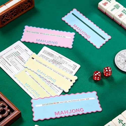 4 Cartas guía Mahjong para localizar líneas coloridas miniatura 5