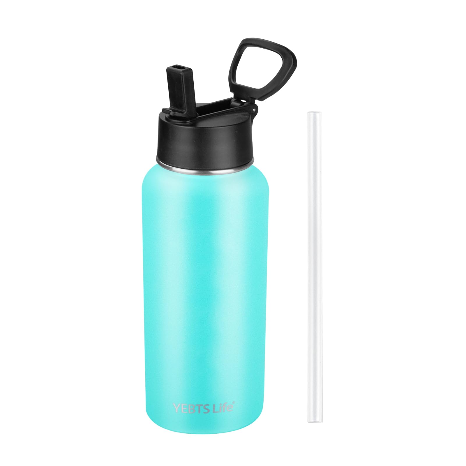 Insulated Water Bottle With Straw,32 oz Vacuum Insulated Stainless Steel Sports Water Flask,Keeps Cold and Hot,Metal Water Bottle Wide Mouth for Gym