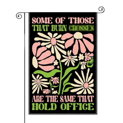 SRWNFOS Social Justice Garden Flag, Liberal Values Outdoor Lawn Yard Flag