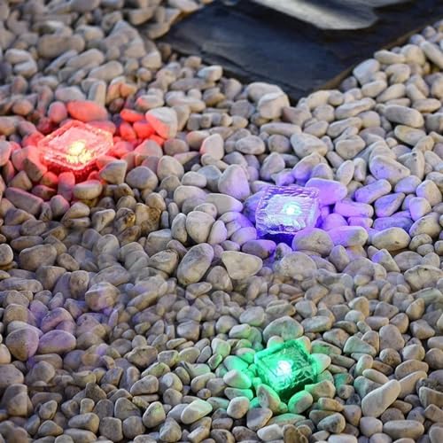 Luces solares para jardín en forma de adoquín verde para decorar caminos estas navidades 7