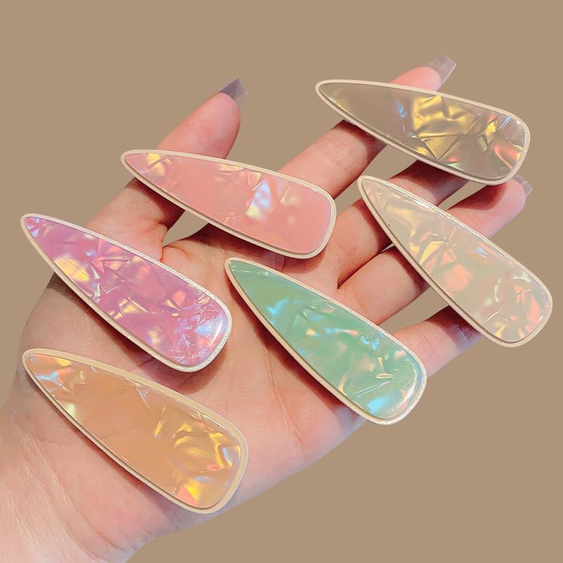 Lemeilleur 6 PCS Acrylic Resin Hair Clip Metal Duck Teeth no slip Hair Pins Hair Barrettes for Thick Thin Hair For Women Girls - Image 2