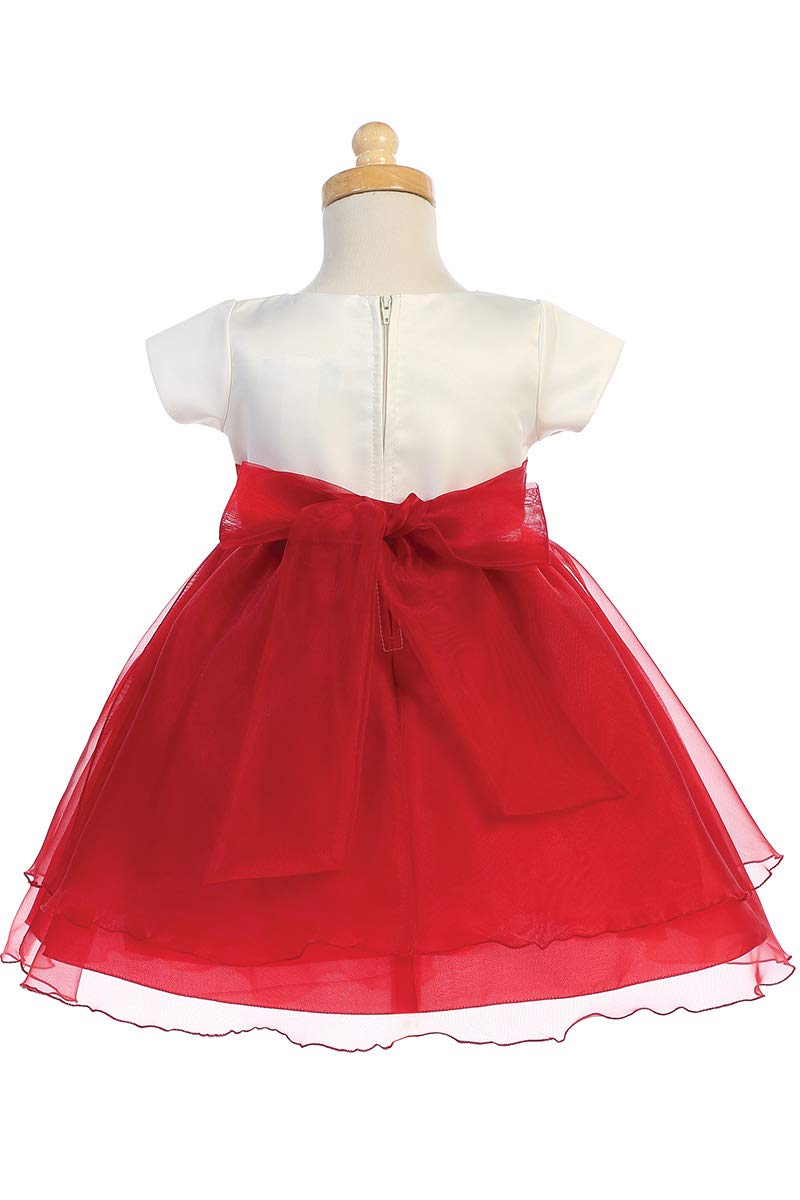 Pink Princess Christmas Dresses for Girls - Red Baby Toddler Outfits - Made in USA (18-24 mo)