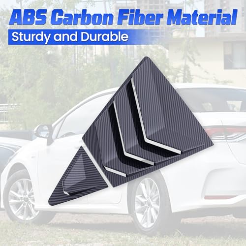 Alicatong Rear Side Window Louvers for Corolla Compatible with Toyota Corolla 2020 2021 2022 2023 2024 2025 Exterior Accessories Air Vent Window Scoop Shades Blinds Cover(Carbon Fiber) by Alicatong - Image 5