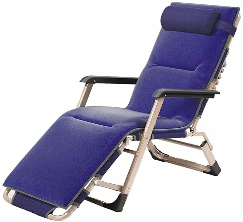 Chaise pliable avec tissu Oxford amovible et dossier inclinable réglable