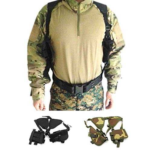 Ran's L Schulterholster Cordura Pistolenholster Verstellbar mit Magazintaschen CJ/YXB-01 (Schwarz) Cover