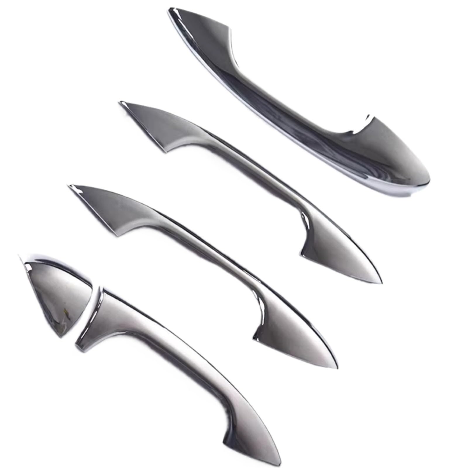 Rcuihgfb Silver Door Handle Shell Compatible With Benz For X253 2016-2022 For C118 X118 2020-2024 Car Exterior Door Handle Cover Trim Set(Silver)