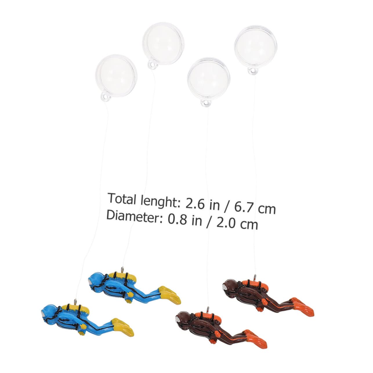 3 Ensembles Figurines De Plongeurs Flottants Décorations pour Aquariums Ornements Décoratifs pour Réservoirs Eau Douce Création Un Paysage sous Marin Adorable 4 Pièces * 3