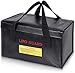YUNIQUE Espana Bolsa ignífuga Ideal para Cargar baterías Lipo Resistente al Fuego Medida 26 x 13 x 15 Cm Color Negro