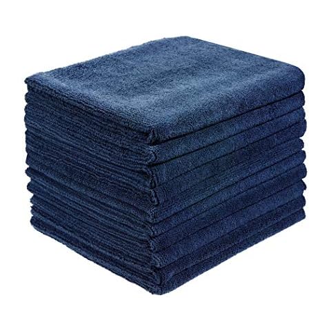CARCAREZ Black Professional EDGELESS 380 GSM Premium 70/30 Blend Metal POLISHING & Detailing Microfiber Towels, 16x16 in, Pack of 10 Cover