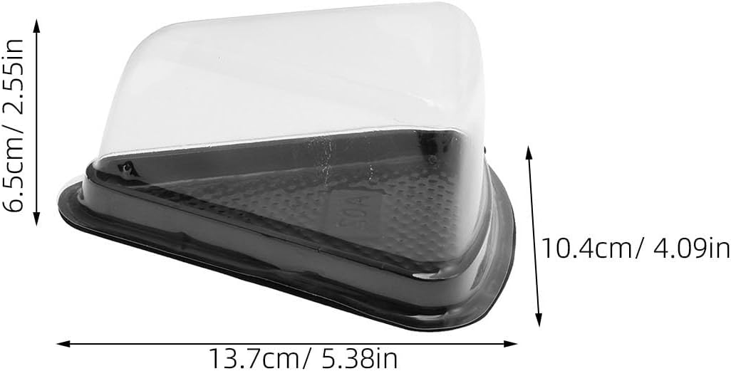 Garneck 100 Pcs Cake Slice Container Triangle Cake Slice Box Disposable Clamshell Dessert Takeout Boxes for Cheesecake Pie Wedges Bakery Packaging 5.39 X 4.09 X 2.55 in