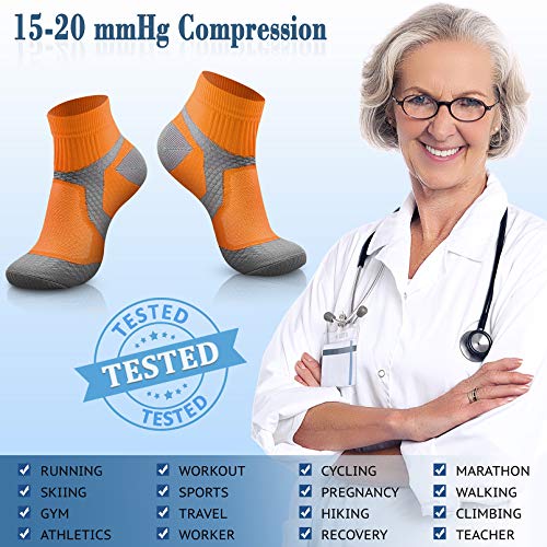 Image of CHARMKING Compression Socks for Women & Men Circulation 15-20 mmHg is Best for Athletic Running Cycling Nurse Daily Wear