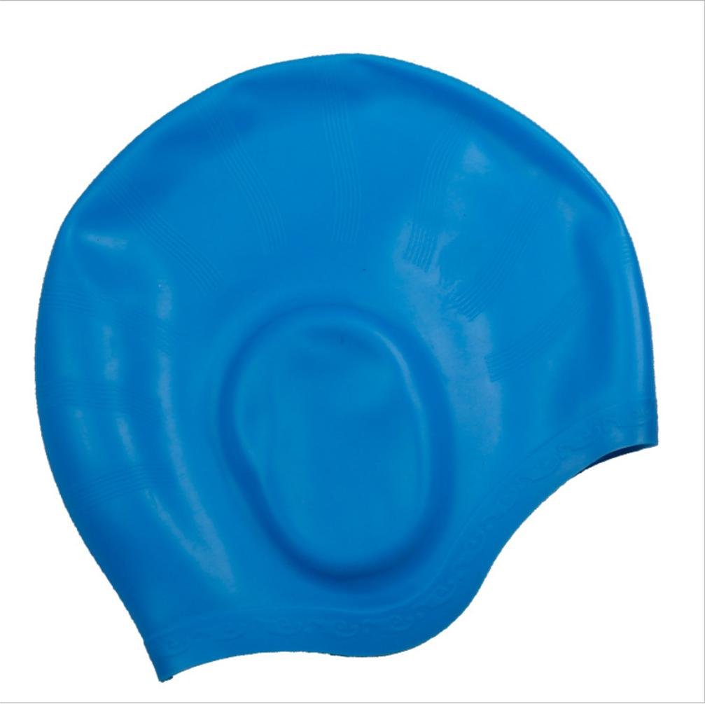 Swimming cap HLWasserdichte Silikonkappen Badekappe, Light Blue,Light Blue