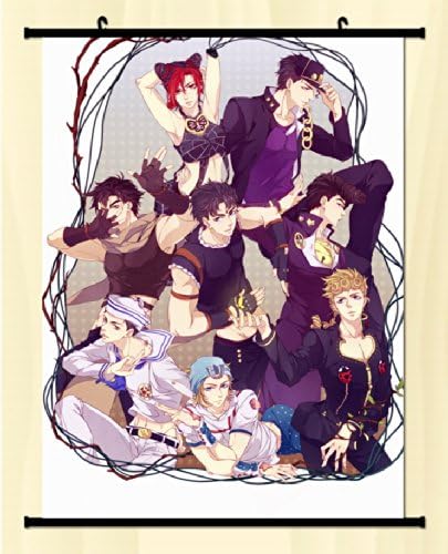 Amazon Com Home Decor Anime Jojo S Bizarre Adventure Jonathan Joestar Whole Wall Scroll Poster Fabric Painting Key Roles 23 6 X 31 5 Inches Posters Prints