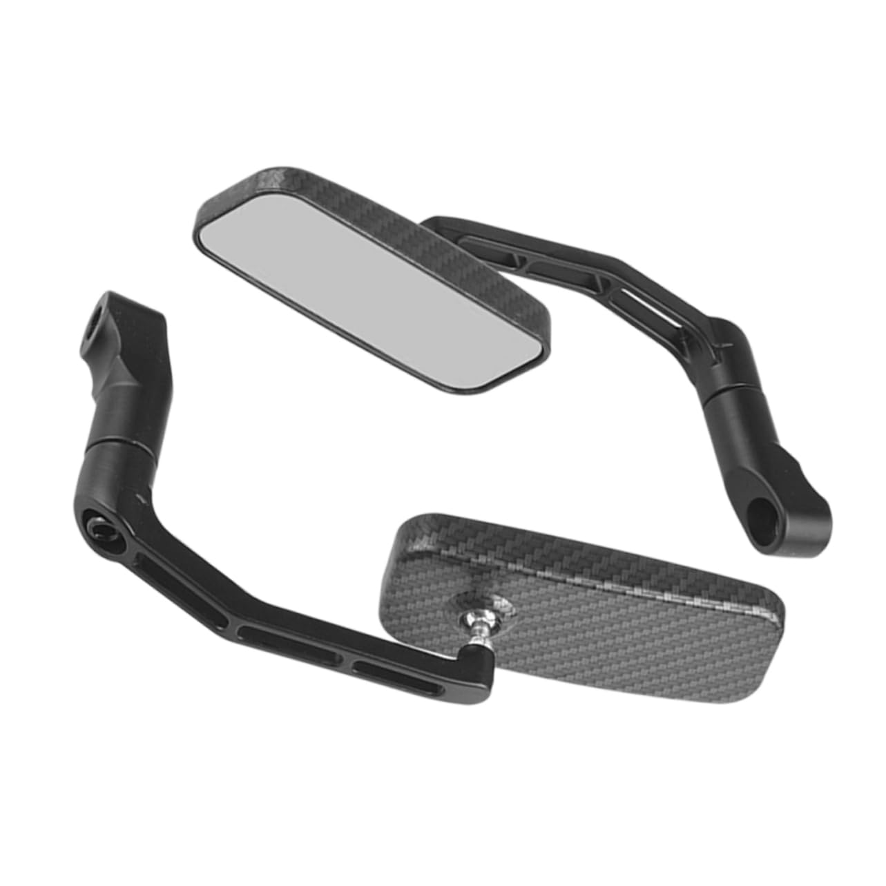 Specchietti Laterali Moto Nero in Lega di Alluminio