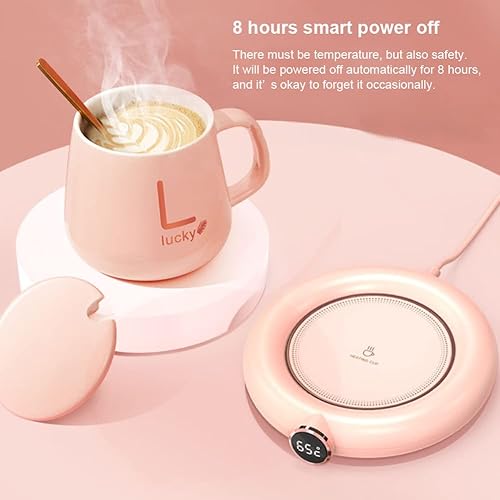 Miniatura 3 de ikasus Calentador inteligente de taza de café, almohadilla calentadora de café de apagado automático para oficina, hogar, escritorio con 3 ajustes