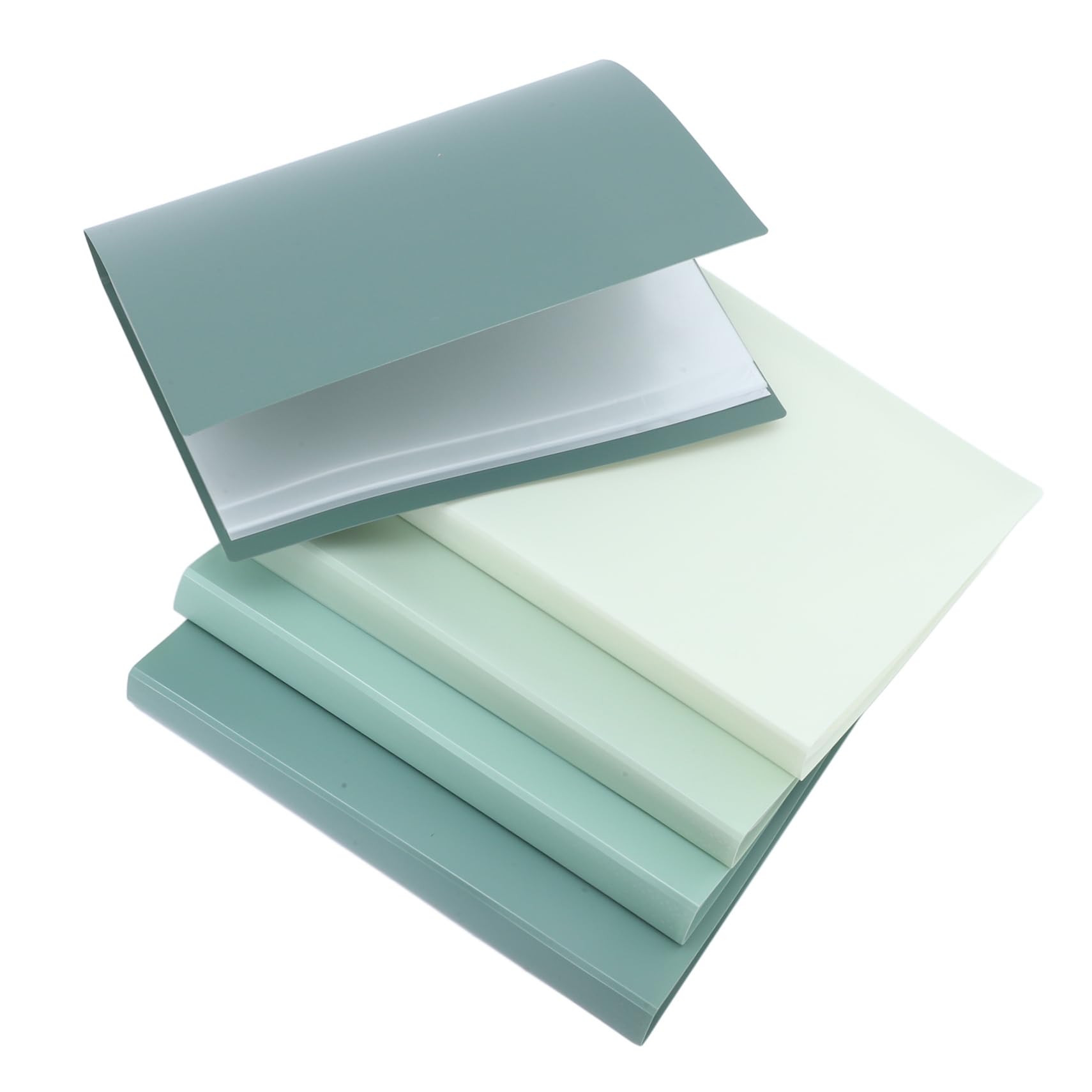 Carpeta de Almacenamiento de Documentos A4 Pp Verde 5 Piezas 32 Páginas | Múltiples Bolsillos, para Facturas y Papeles Pequeños, Uso Prolongado, Obsequio Práctico