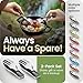 Orblue 4-in-1 Camping Utensils, 2-Pack, Portable Stainless Steel Spoon, Fork, Knife & Bottle Opener Combo Set - Travel, Backpacking Cutlery Multitool, Black