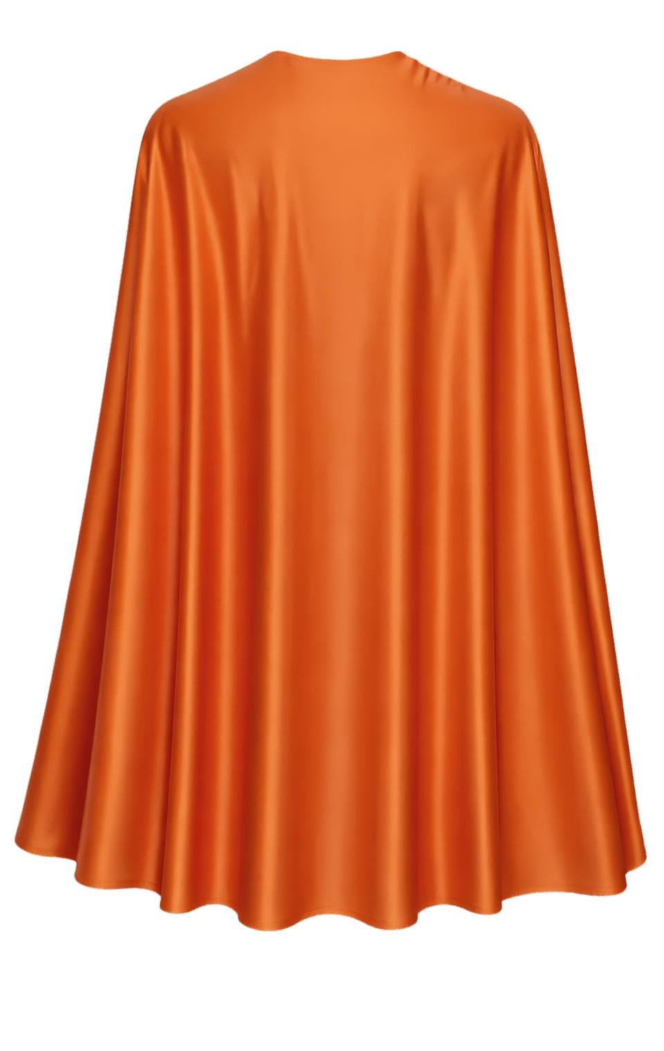 The Dragons Den Adults 35" Polyester Plain Orange Superhero Cape Super Hero Costume Fancy Dress Accessory [Orange 35"]