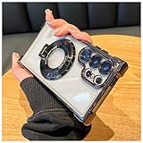 Funda De Teléfono Mobile Phone Cases for Samsung S24 S23 S22 S21 S20 Plus Ultra for S24Ultra Black-A | AnticaÃda, Con Soporte De Anillo Invisible, Electroplated, Magnetic Stand