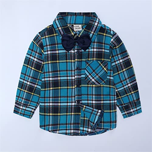Kids Flannel Shirt Jacket Plaid Long Sleeve Button Down Shacket Toddler Boys Wedding School Formal Outfit Fall Winter Clothes2