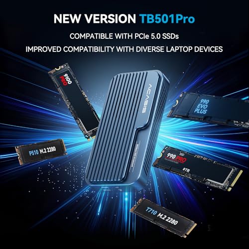 Image of ACASIS 80Gbps M.2 NVMe SSD Enclosure, with Cooling Fan, Compatible with USB4 V2.0, USB4 V1.0, USB3.2 /3.1 /3.0 (TB501 Pro) (Dark Gray)