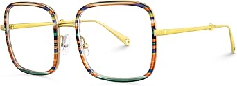 VOOGLAM Square Blue Light Blocking Glasses for Women Anti Eyestrain UV Computer Eyewear Jace
