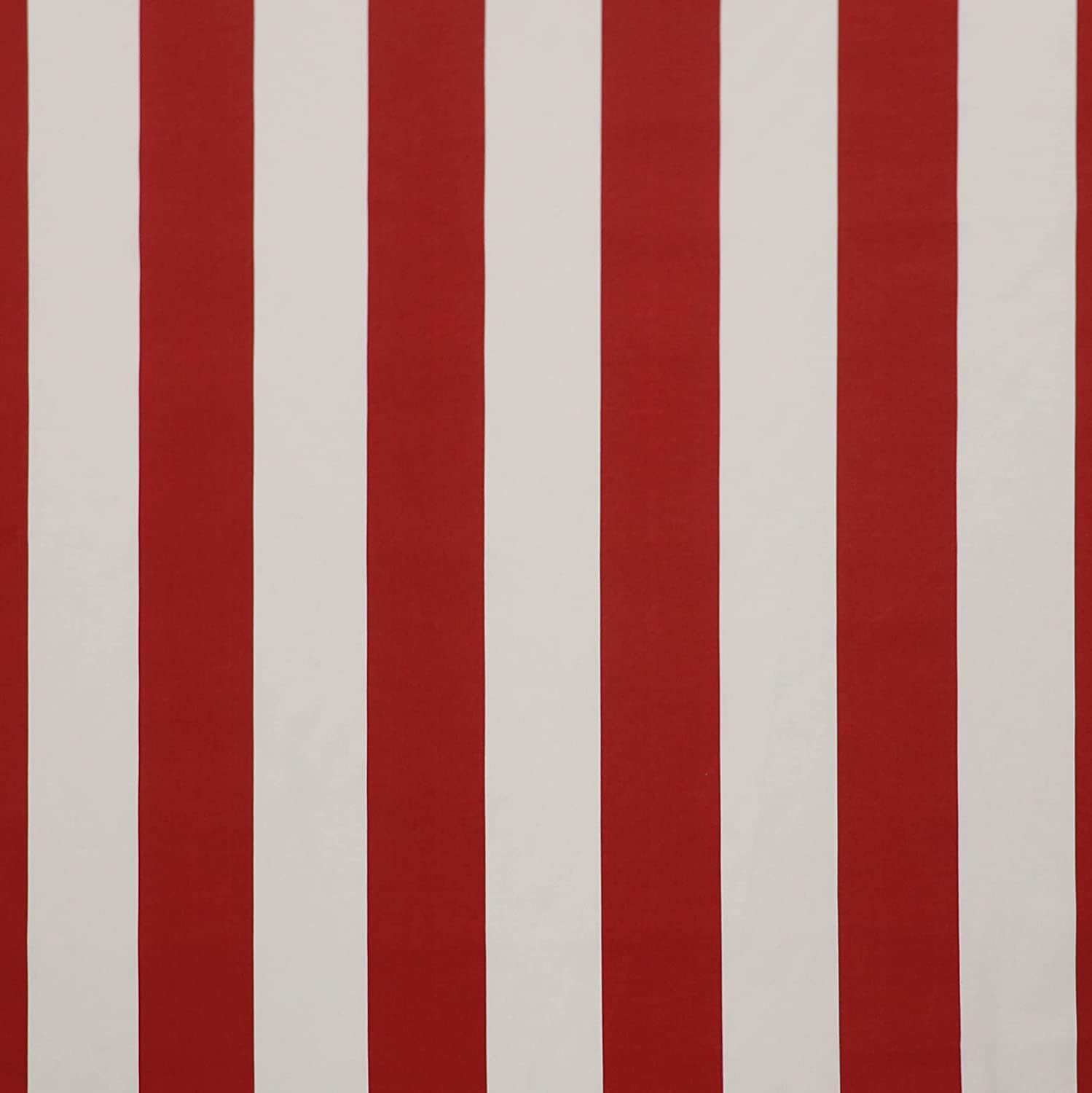 Square Throw Pillows Set of 2 | 20"x 20"| All-Weather Spun Fabric | Water and Fade-Resistant | Outdoor Accent Pillows for Patio Furniture | Red & White Stripe