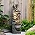 SunJet 5-Tiers Indoor/Outdoor Garden Water Fountain - 42.5inches Modern Floor-Standing Cascading Water Feature - Suitable for Deck, Patio, Porch, Yard Decor