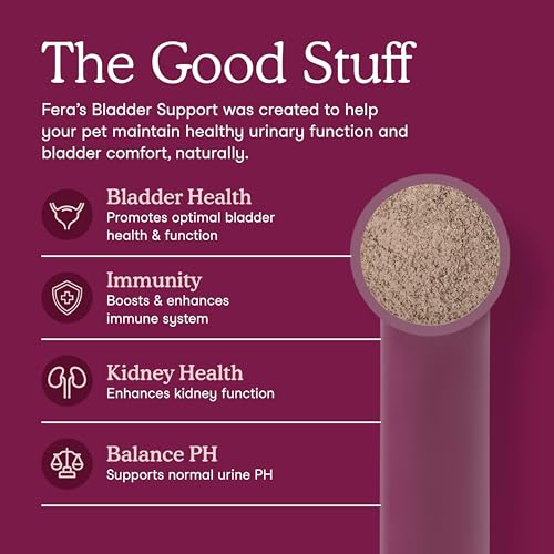 Fera Pets Bladder Support - Cranberry for Dogs & Cats - D-Mannose & Marshmallow Root - Urinary Tract Support - Supports Normal Urine pH - Boosts Immunity - 60 Scoops - Image 4