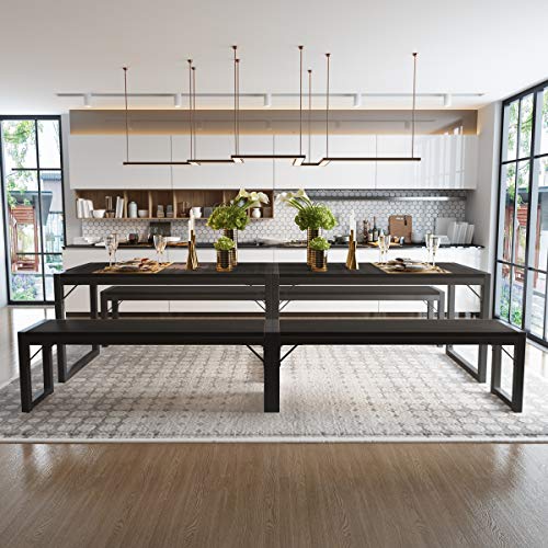 image for Amolife 3 Pcs Kitchen Dining Room Furniture, Metal Frame and MDF Board