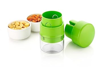 Clazkit Precision Cashews & Almond Cutter/Slicer : Effortless Slicing with Built-in Storage Convenience -Multicolor - image, photos