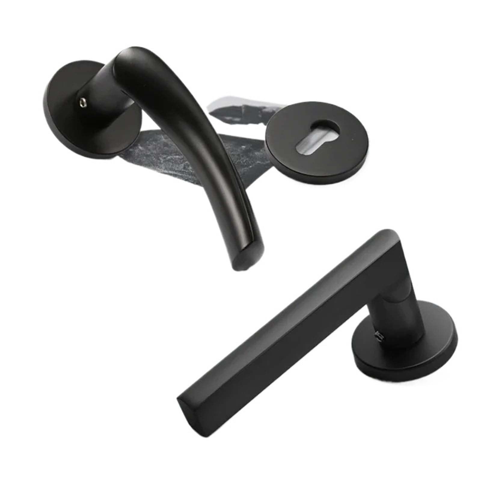 Indoor Aluminum Alloy Door Lock Set Silent Hardware Accessories 1Pcs(L_58MM)