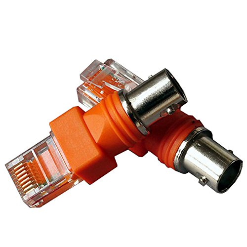 Generic 2Pcs/Lot BNC Female to RJ45 male adapter, RJ45 to BNC Connectors Chassis Panel Mount Monitor Accessories