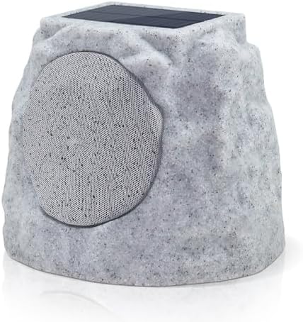 uuffoo 1-Pack Outdoor Rock Speakers Waterproof Patio with Lights ...