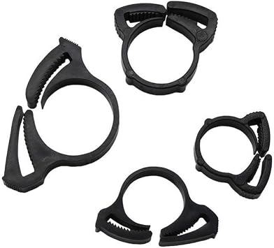 Hose Fittings 8 Pcs Adjustable Plastics Hose Connection Fastening Buckles DN16 DN17 DN20 DN25 Pipe Tightening Clamps Tube Fixed Clips Size DN 16