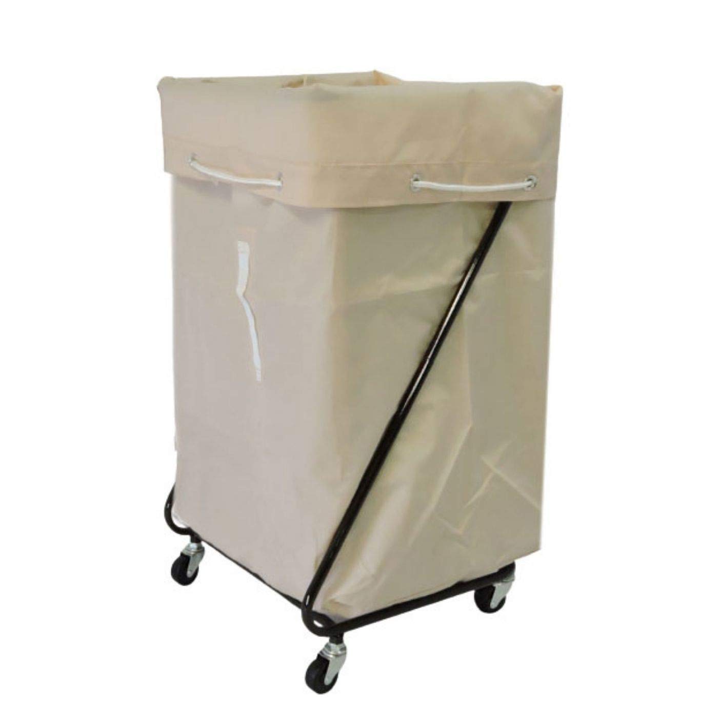 オリタニ リネンカート ランドリーワゴン 業務用 Z型ランドリー ブラウン 本体 Φ50キャスター 付 ピンクベージュ袋付