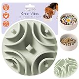 Awoo Great Vibes - Silicone Slow Feeder for Dog Bowls Over...