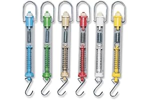 Sciencent Hanging Spring Scales Set of 6 for Accurate Weighing in Science Labs and Homes