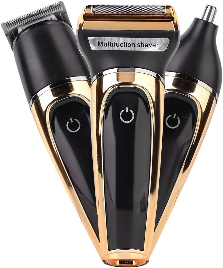 JYYBN 3 in 1 Electric Shaver Hair Clippers Nose Hair Trimmer Kit Electric Beard Shaver for Men Multi