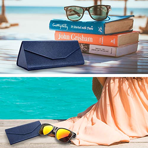 Image of MoKo Foldable Glasses Sunglasses Case, PU Portable Eyeglass Case for Men Women