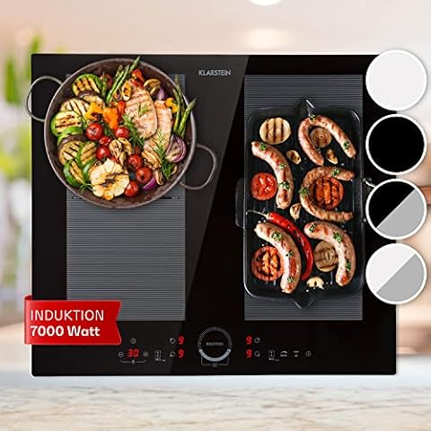 Klarstein Induktionskochfeld, Glaskeramik Kochfeld, Induktionskochfeld mit 4 Platten, Einbau-Induktionskochfeld mit Touch-Display, Digitalanzeige und Timer-Funktion Cover