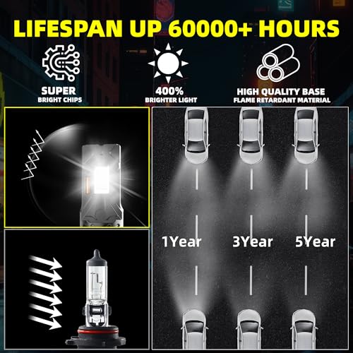 Image of Light Bulbs Fit For Chevy Avalanche 2007-2013,Hi Beam Lo Beam fog light,T10 License Plate Light,High Performance lights Bulb Combo,8-Pack