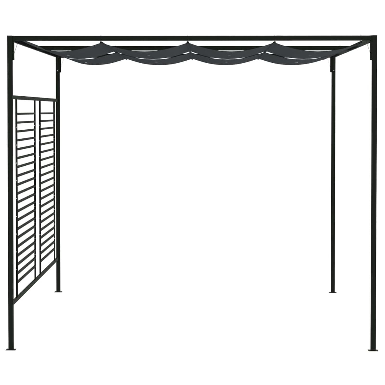 Tidyard Gazebo con Tetto Retrattile, per Eventi all'Aperto Barbecue Picnic Feste Familiari 4x3x2,3 m in Tessuto Poliestere 180 g/m² e Struttura in Ferro